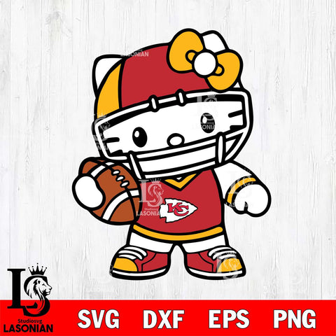 Kansas City Chiefs Hello Kitty sport 2 Svg Eps Dxf Png File, Digital Download, Instant Download