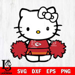 Kansas City Chiefs Hello Kitty sport 3 Svg Eps Dxf Png File, Digital Download, Instant Download