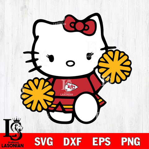 Kansas City Chiefs Hello Kitty sport 4 Svg Eps Dxf Png File, Digital Download, Instant Download