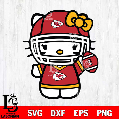 Kansas City Chiefs Hello Kitty sport 6 Svg Eps Dxf Png File, Digital Download, Instant Download