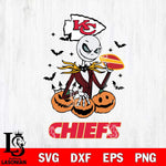 Kansas City Chiefs Jack Skellington 2 halloween Svg Eps Dxf Png File, Digital Download, Instant Download