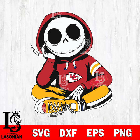 Kansas City Chiefs Jack Skellington halloween Svg Eps Dxf Png File, Digital Download, Instant Download