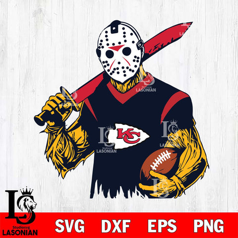 Kansas City Chiefs Jason Voorhees Horror Halloween 2 Svg Eps Dxf Png File, Digital Download, Instant Download
