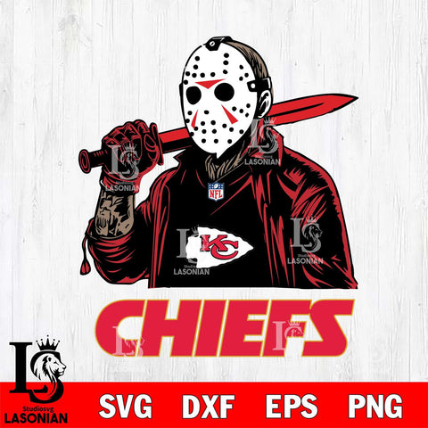 Kansas City Chiefs Jason Voorhees Horror Halloween Svg Eps Dxf Png File, Digital Download, Instant Download