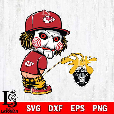 Kansas City Chiefs Jigsaw Piss On Las Vegas Raiders Svg Eps Dxf Png File, Digital Download, Instant Download