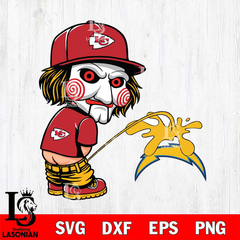 Kansas City Chiefs Jigsaw Piss On Los Angeles Chargers Svg Eps Dxf Png File, Digital Download, Instant Download