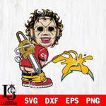 Kansas City Chiefs Leatherface Piss On Los Angeles Chargers Svg Eps Dxf Png File, Digital Download, Instant Download