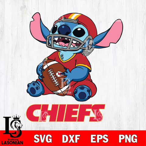 Kansas City Chiefs Lilo and stitch Football SVG DXF EPS PNG FILE, Stitch File Cut,NFL Digital Download,Instant Download, Silhouette