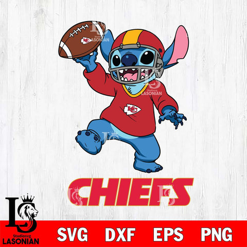 Kansas City Chiefs Lilo and stitch Sport SVG DXF EPS PNG FILE, Stitch File Cut,NFL Digital Download,Instant Download, Silhouette