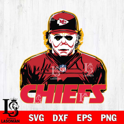Kansas City Chiefs Michael Myers Horror Halloween Svg Eps Dxf Png File, Digital Download, Instant Download