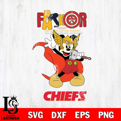 Kansas City Chiefs Mickey Father Sport Svg Eps Dxf Png File, NFL File Cut,Digital Download,Instant Download,Disney Svg Files
