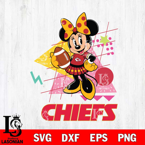 Kansas City Chiefs Minnie Mouse Sport SVG DXF EPS PNG FILE, Disney Father day File Cut,Digital Download,Instant Download,Disney Svg Files