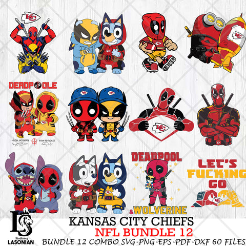 Kansas City Chiefs NFL Bundle 12 Svg Eps Dxf Png File, Digital Download, Instant Download