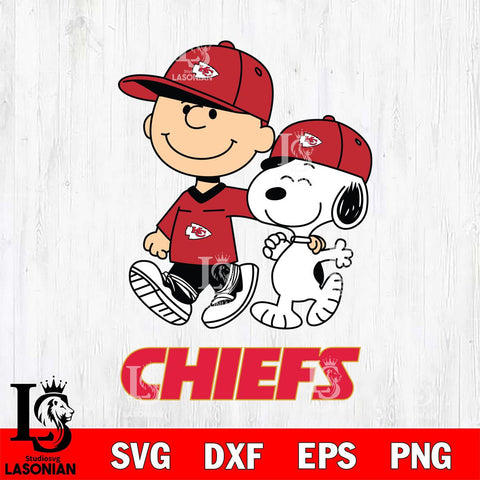 Kansas City Chiefs Peanuts Snoopy Friends SVG DXF EPS PNG FILE,Snoopy File Cut, Nfl Digital Download,Instant Download, Silhouette
