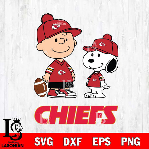 Kansas City Chiefs Peanuts Snoopy Friends Football SVG DXF EPS PNG FILE,Snoopy File Cut, Nfl Digital Download,Instant Download, Silhouette