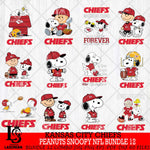 Kansas City Chiefs Peanuts Snoopy Player NFL Bundle 12 SVG DXF EPS PNG FILE,Snoopy File Cut, bundle nfl Digital Download,Instant Download, Silhouette