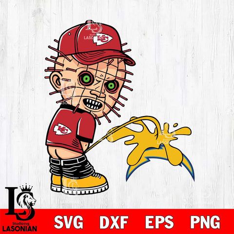 Kansas City Chiefs Pinhead Piss On Los Angeles Chargers Svg Eps Dxf Png File, Digital Download, Instant Download