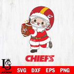 Kansas City Chiefs Santa Claus Cute Svg Eps Dxf Png File,NFL Svg Files,Digital Download,Sublimation,Instant Download