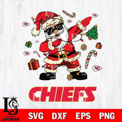 Kansas City Chiefs Santa Claus Football Svg Eps Dxf Png File,NFL Svg Files,Digital Download,Sublimation,Instant Download