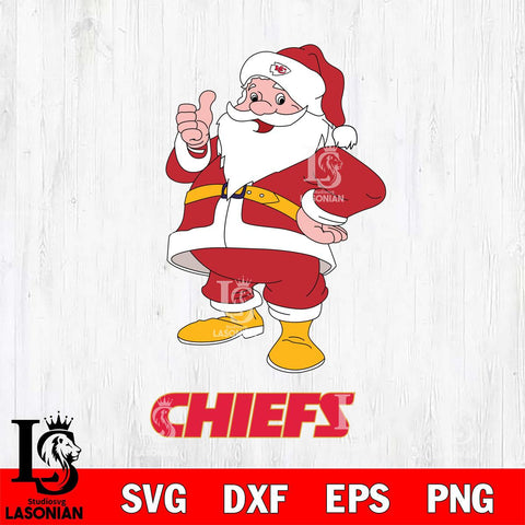 Kansas City Chiefs Santa claus Svg Eps Dxf Png File,NFL Svg Files,Digital Download,Sublimation,Instant Download