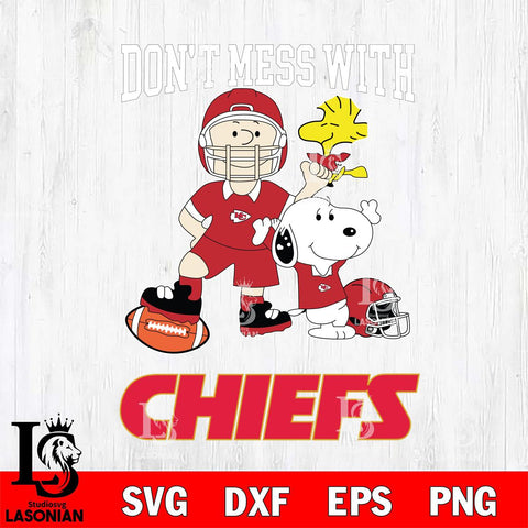Kansas City Chiefs Snoopy Dont mess with SVG DXF EPS PNG FILE,Snoopy File Cut, Nfl Digital Download,Instant Download, Silhouette