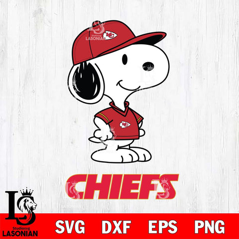 Kansas City Chiefs Snoopy Football sport SVG DXF EPS PNG FILE,Snoopy File Cut, Nfl Digital Download,Instant Download, Silhouette