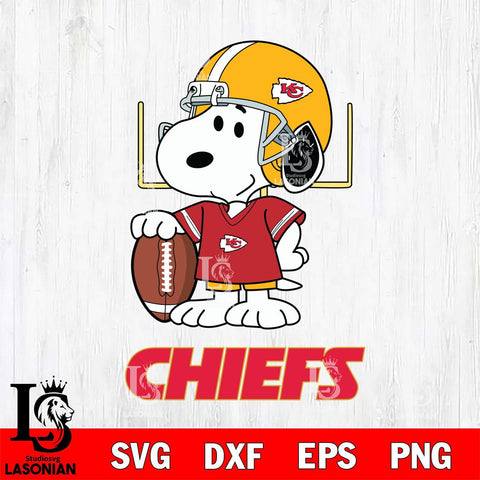 Kansas City Chiefs Snoopy Player Football SVG DXF EPS PNG FILE,Snoopy File Cut, Nfl Digital Download,Instant Download, Silhouette