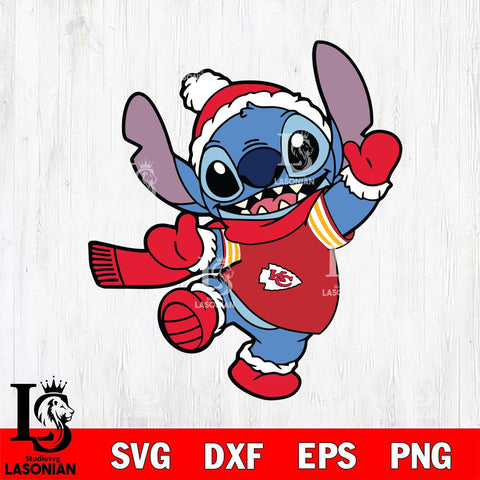 Kansas City Chiefs Stitch Disney Christmas Svg Eps Dxf Png File, Digital Download, Instant Download