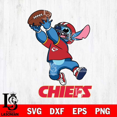 Kansas City Chiefs Stitch Rugby Ball SVG DXF EPS PNG FILE, Stitch File Cut,NFL Digital Download,Instant Download, Silhouette