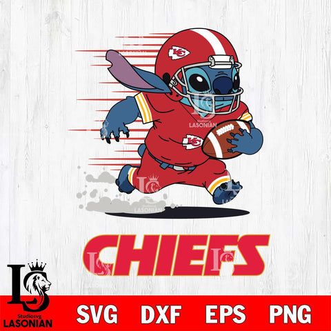 Kansas City Chiefs Stitch Run Football SVG DXF EPS PNG FILE, NFL File Cut, Digital Download,Instant Download, Silhouette, Cricut