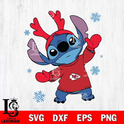 Kansas City Chiefs Stitch Santa Christmas Svg Eps Dxf Png File, Digital Download, Instant Download