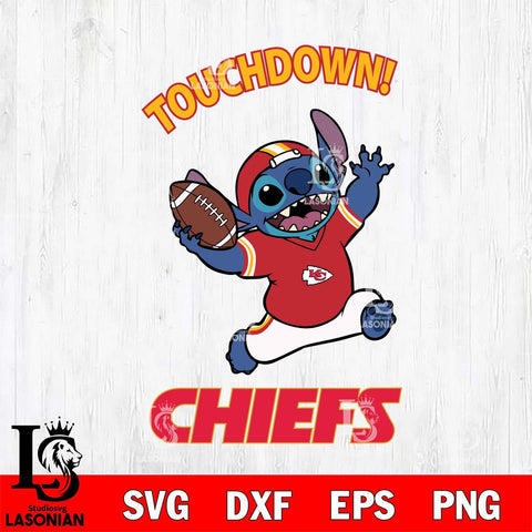 Kansas City Chiefs Stitch Touchdown SVG DXF EPS PNG FILE, NFL File Cut, Digital Download,Instant Download, Silhouette, Cricut