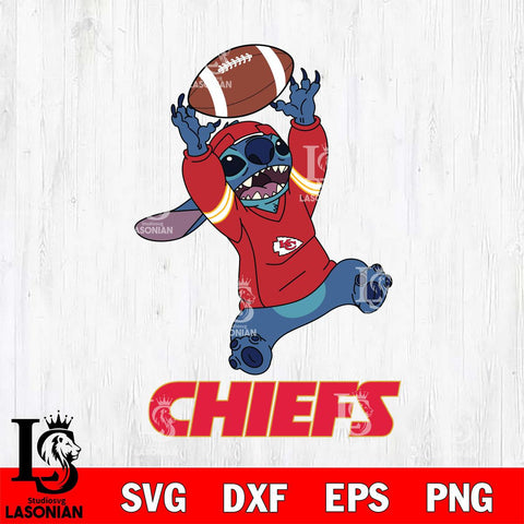 Kansas City Chiefs Stitch playing football SVG DXF EPS PNG FILE, NFL File Cut, Digital Download,Instant Download, Silhouette, Cricut