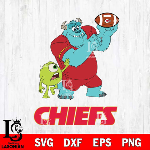 Kansas City Chiefs Sully & Mike Football Cricut,Christmas SVG DXF EPS PNG FILE, Digital Download,Instant Download, Silhouette