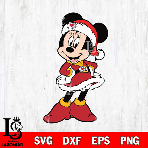 Kansas City Chiefs mickey christmas 2 Svg Eps Dxf Png File, Digital Download, Instant Download