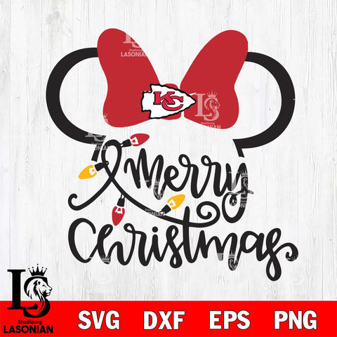 Kansas City Chiefs mickey christmas 3 Svg Eps Dxf Png File, Digital Download, Instant Download