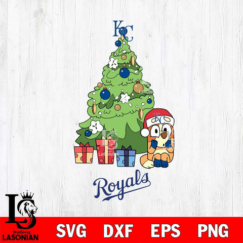 Kansas City Royals Bluey Chilli Christmas Tree Svg Eps Dxf Png File, Digital Download