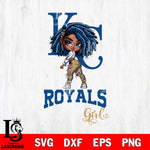 Kansas City Royals Fan Girl Svg Eps Dxf Png File, Digital Download, Instant Download