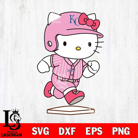 Kansas City Royals Hello Kitty slide base SVG DXF EPS PNG FILE, MLB File Cut,Hello Kitty Digital Download,Instant Download, Silhouette