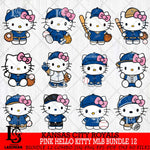 Kansas City Royals Pink Hello Kitty MLB Bundle 12 Svg Eps Dxf Png File,Bundle MLB File Cut,Digital Download,Instant Download,Svg Files