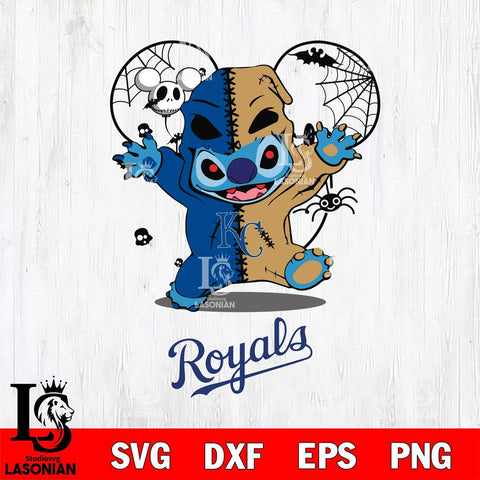 Kansas City Royals Stitch Horror Halloween 2 Svg Eps Dxf Png File, Digital Download, Instant Download