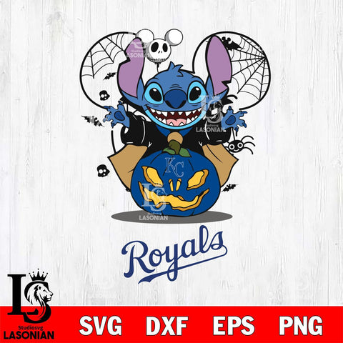 Kansas City Royals Stitch Horror Halloween Svg Eps Dxf Png File, Digital Download, Instant Download