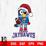 Kansas Jayhawks Bluey Christmas Svg Eps Dxf Png File, Digital Download