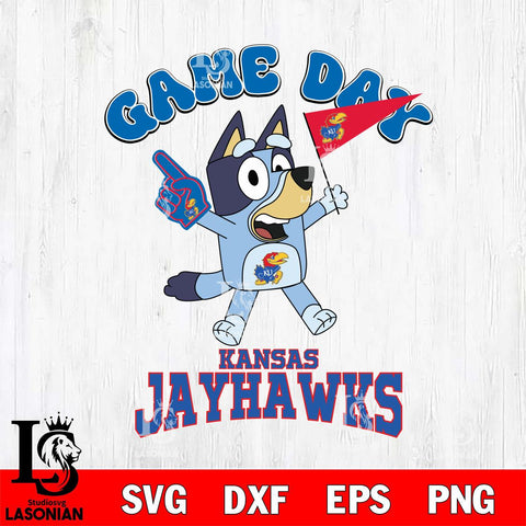 Kansas Jayhawks Bluey Game Day Svg Eps Dxf Png File, Digital Download, Instant Download