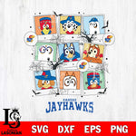 Kansas Jayhawks Bluey Halloween Sport Svg Eps Dxf Png File, Digital Download, Instant Download