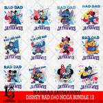 Kansas Jayhawks Disney Rad Dad NCAA Bundle 12 SVG DXF EPS PNG FILE, BUNDLE NCAA Disney Father day File Cut,Digital Download,Instant Download,Disney Svg Files