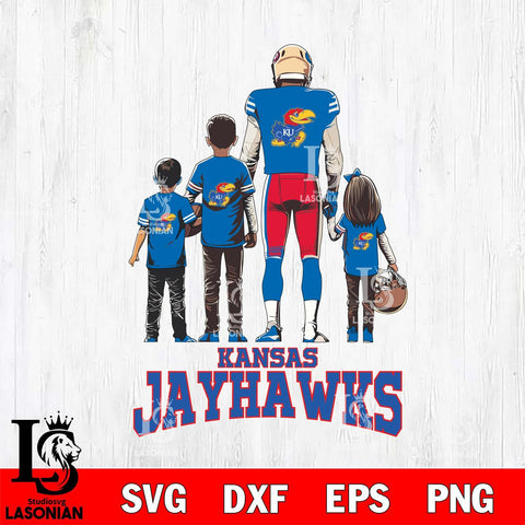 Kansas Jayhawks Father Football SVG DXF EPS PNG FILE,NCAA SVG, Father day Digital Download,Instant Download, Silhouette