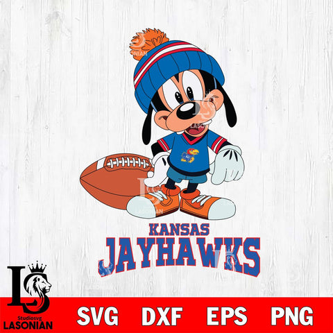 Kansas Jayhawks Goofy Football SVG DXF EPS PNG FILE,NCAA svg ,Football Digital Download,Instant Download, Silhouette