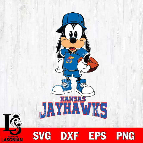 Kansas Jayhawks Goofy rugby SVG DXF EPS PNG FILE,NCAA svg ,Football Digital Download,Instant Download, Silhouette