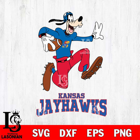 Kansas Jayhawks Goofy rugby Sport SVG DXF EPS PNG FILE,NCAA svg ,Football Digital Download,Instant Download, Silhouette
